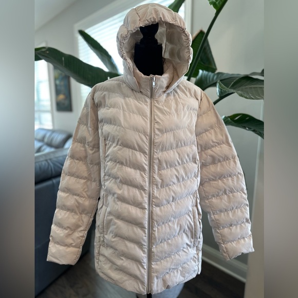 32 Degrees Ladies' Power Tech Hooded Jacket Cream Size XXL Puffer - Picture 3 of 10